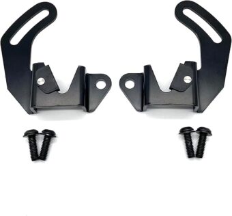 Region Offroad Rear Seat Rear Side Mounting Brackets and Bolts Compatible with Jeep Wrangler TJ 1997-2002, Black