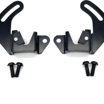 Region Offroad Rear Seat Rear Side Mounting Brackets and Bolts Compatible with Jeep Wrangler TJ 1997-2002, Black