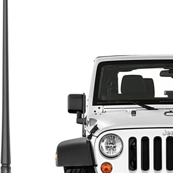 RYDONAIR Antenna Compatible with Jeep Wrangler JK JKU JL JLU Rubicon Sahara Gladiator 2007-2024 | 13 inches Flexible Rubber Antenna Replacement | Designed for Optimized FM/AM...