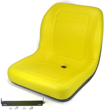 Yellow HIGH Back SEAT w/Pivot Rod Bracket for John Deere 445 455 SST16 SST18 Supplier_id_theropshop, UGEIO140251965627819